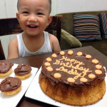 Daddy's birthday cake! Dalandan base with chocolate frosting!