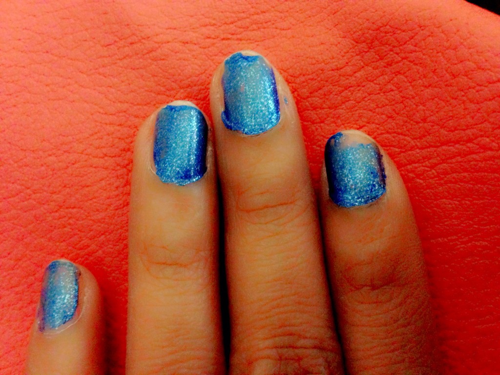 Kiddie blue nail polish