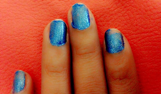 Kiddie blue nail polish